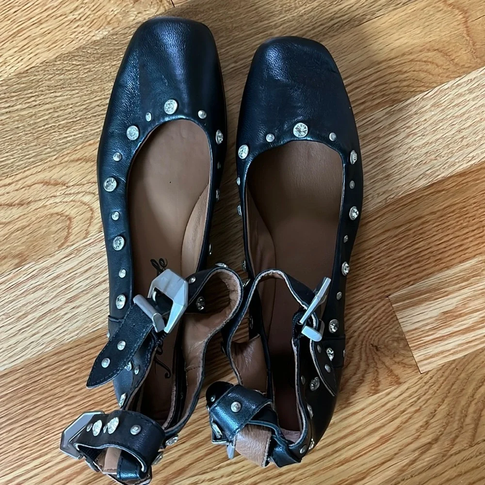 Free People Mystic Diamanté Flats Size 6.5 New - Picture 12 of 15